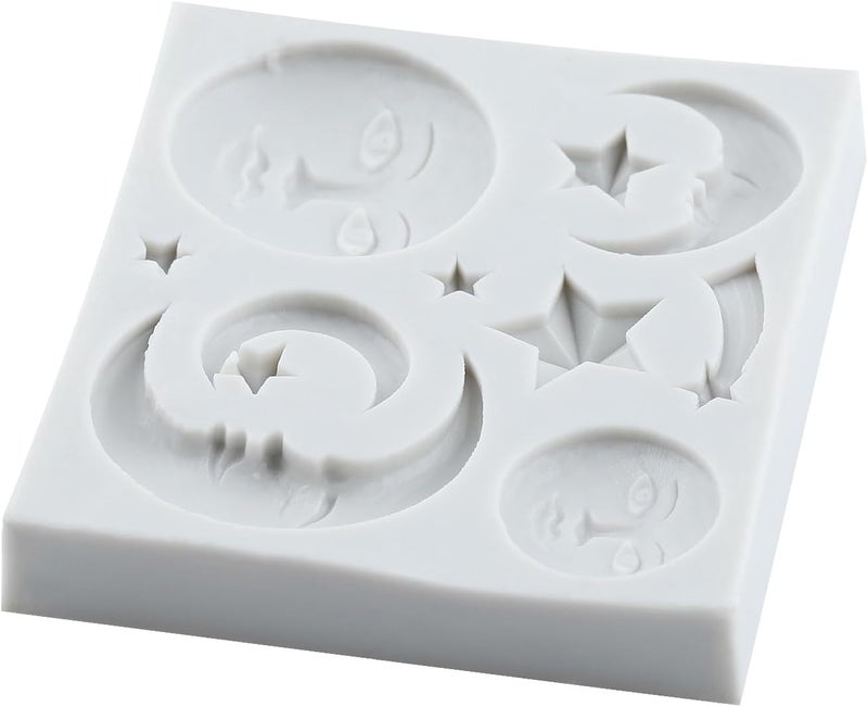 TAOXIBEI Star Sun Moon Face Silicone Mold Sun Face Polymer Clay Molds for DIY Crafts Air Dry Plaster Polymer Clay Epoxy Resin Casting Jewelry Making - Image 5